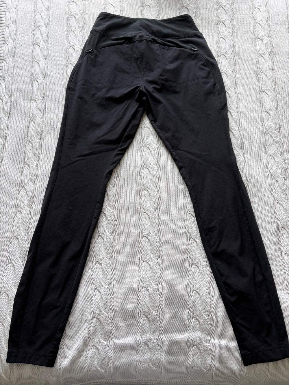 Athleta Black Leggings Zipper Pocket Size 4 - Picture 2 of 6